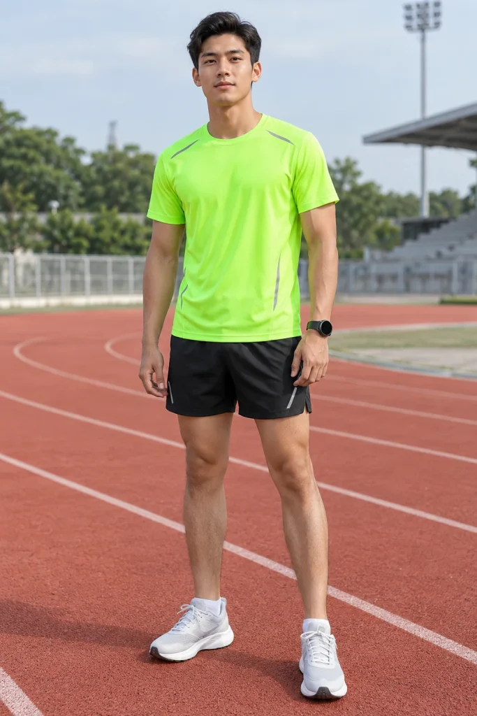 Áo Chạy Bộ Siêu Nhẹ Phản Quang Xanh Neon