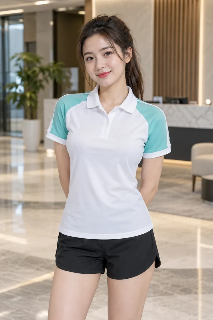 Áo Polo Gym Phối Vai Xanh Ngọc