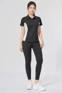 Áo Polo Gym Vải Mè Phối Sườn Trắng