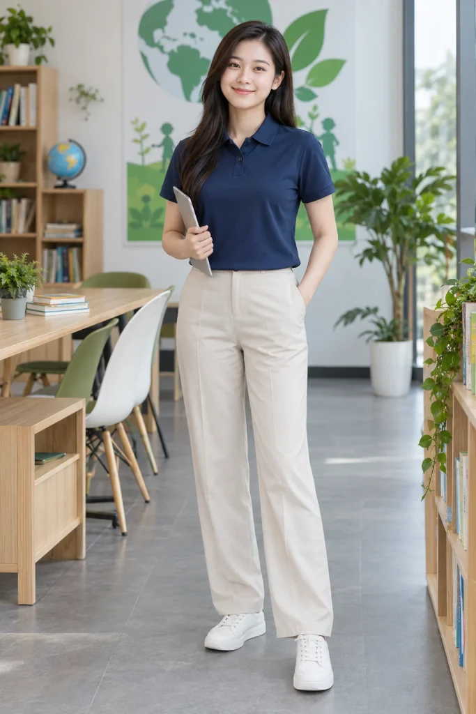 Áo Polo Trung Tâm Giáo Dục Xanh Navy