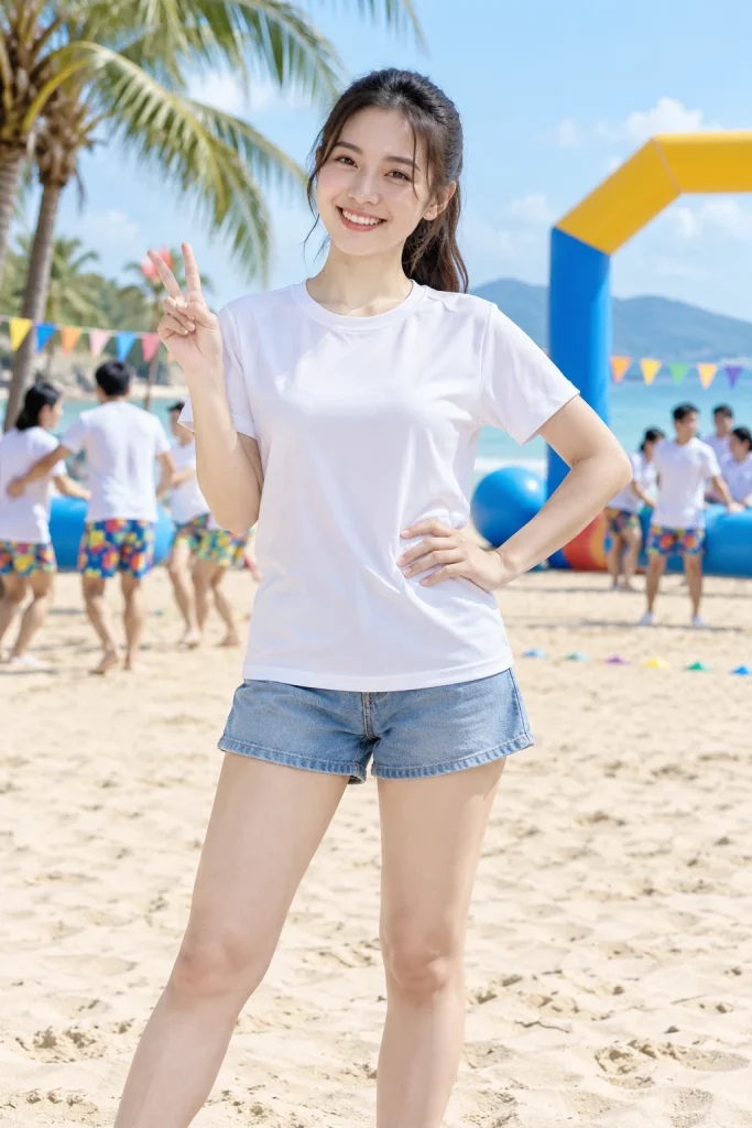 Áo Teambuilding Du Lịch Biển Màu Trắng
