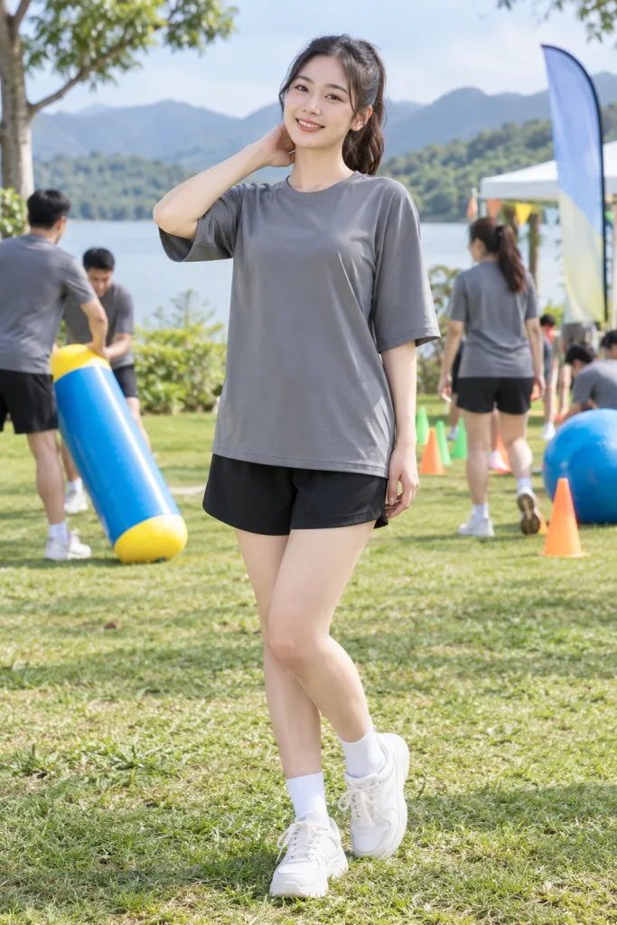 Áo Teambuilding Tay Lỡ Màu Xám Khói