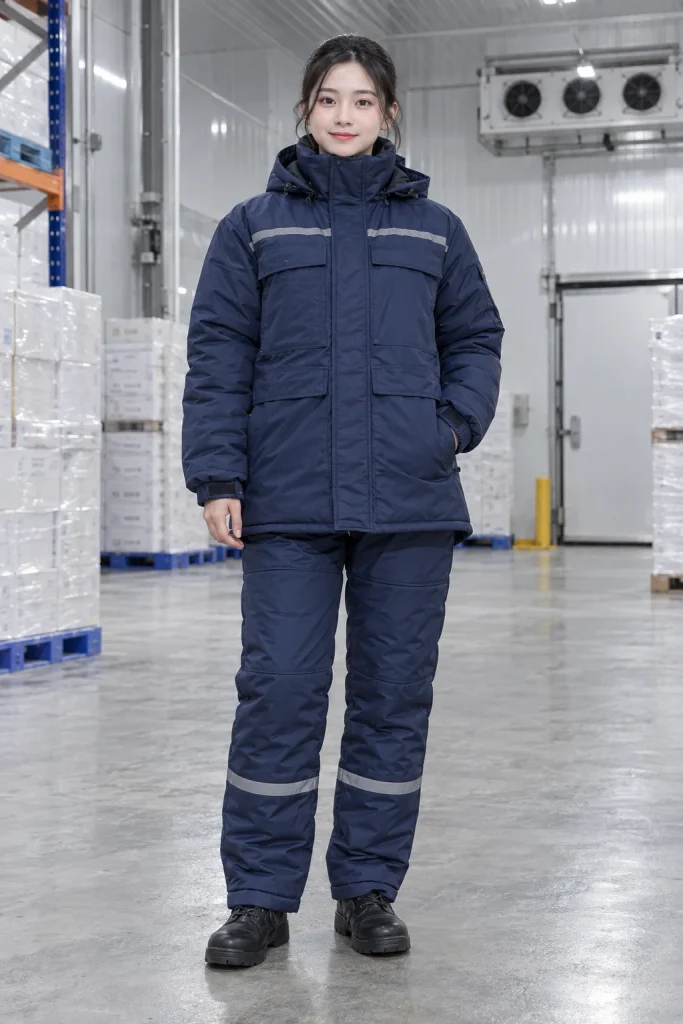 Bộ Bảo Hộ Kho Lạnh Lót Bông Xanh Navy