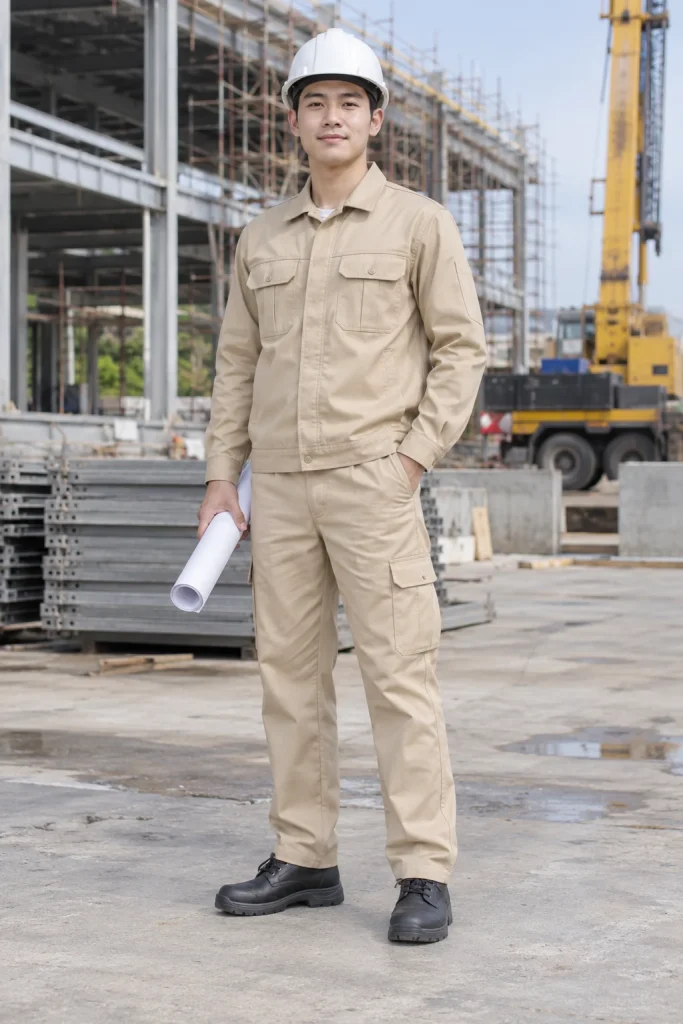 Bộ Bảo Hộ Kỹ Sư Vải Kaki Màu Be
